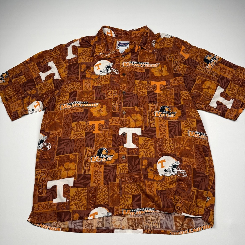 Tennessee Volunteers Shirt Mens XL Orange Hawaiian Reyn Spooner NCAA Football
